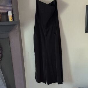 Callie Lives Black Strapless Culotte Jumpsuit